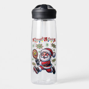 Pickleball Santa Claus Christmas Water Bottle