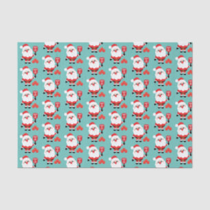 Pickleball🎅 Santa minty Tissue Paper
