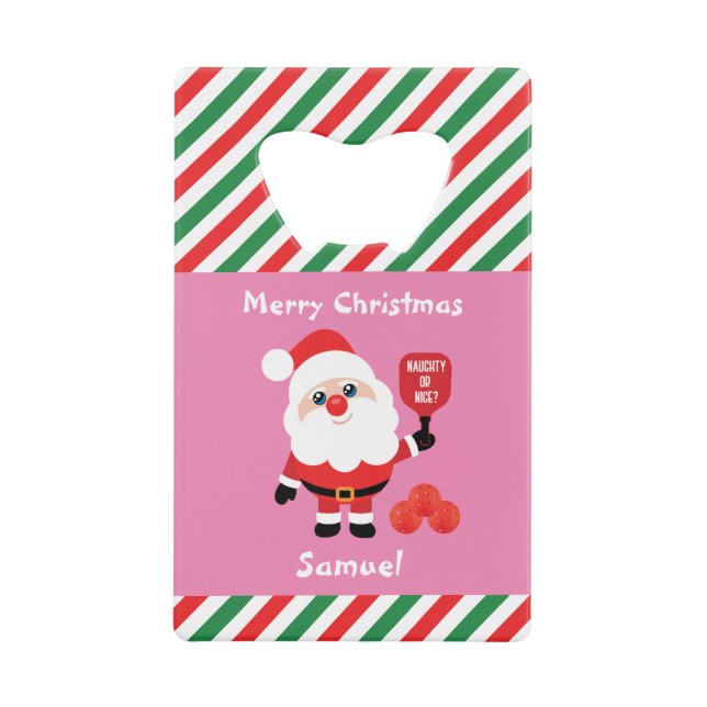 Pickleball🎅 Santa  Ornament  (Front)