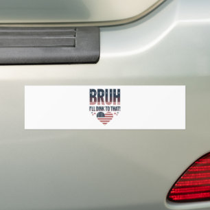 Pickleball Saying Bruh Pickleball Player Bumper Sticker