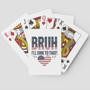 Pickleball Saying Bruh Pickleball Player Playing Cards