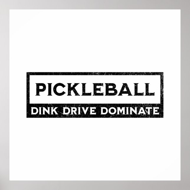 Pickleball Saying Vintage Poster (Front)
