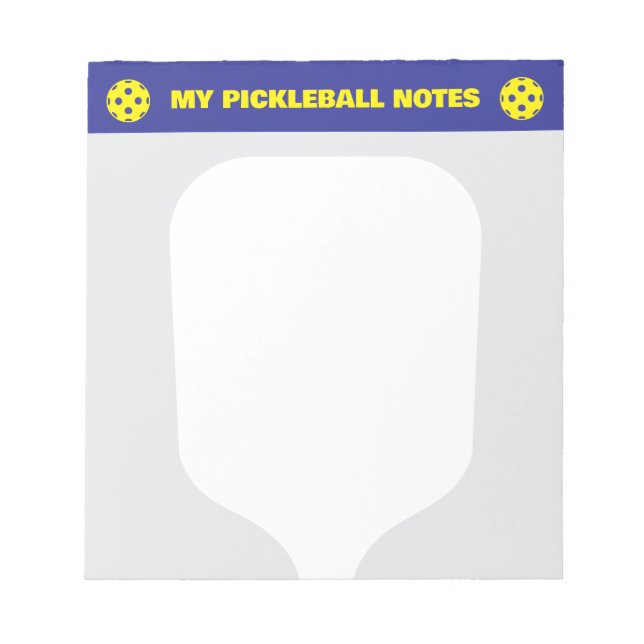 Pickleball score notepads for player and coach (Front)