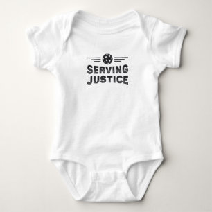 Pickleball Serving Justice Dink Pickleball Player Baby Bodysuit