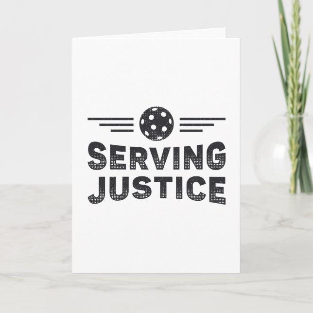 Pickleball Serving Justice Dink Pickleball Player Card (Front)