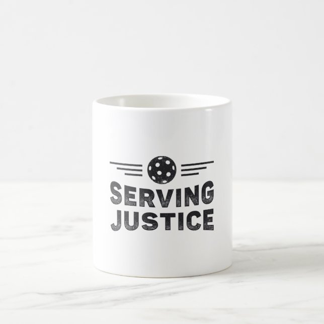 Pickleball Serving Justice Dink Pickleball Player Coffee Mug (Center)