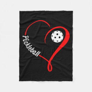 Pickleball shirts ladies valentine's day picklebal fleece blanket
