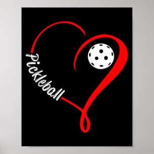 Pickleball shirts ladies valentine's day picklebal poster
