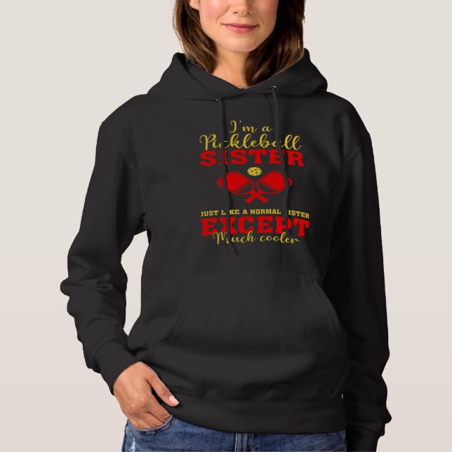 Pickleball Sister Paddleball Family Matching Hoodie (Front)