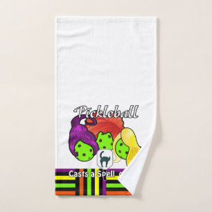 Pickleball Sister Witches Halloween Hand Towel