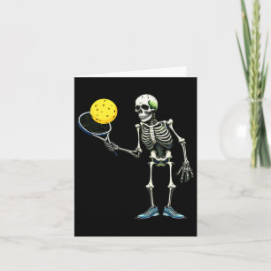 Pickleball Skeleton Tee Halloween Costume Pickleba Card