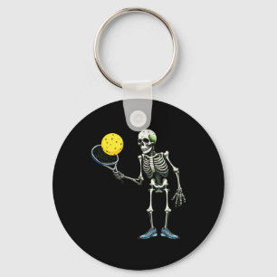 Pickleball Skeleton Tee Halloween Costume Pickleba Key Ring