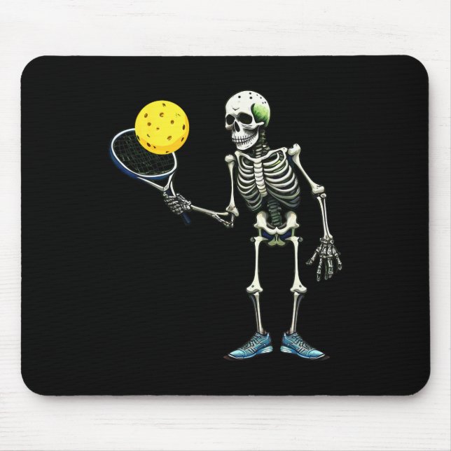 Pickleball Skeleton Tee Halloween Costume Pickleba Mouse Pad (Front)