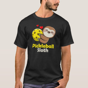 Pickleball Sloth Animal Lover Paddleball Sports Mo T-Shirt