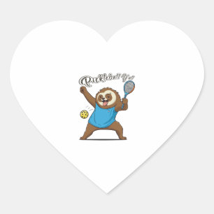 Pickleball Sloth T- Pickleball Y'all Heart Sticker