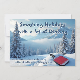Pickleball🎅 Smashmas Sass & Snowball Saves Holiday Card