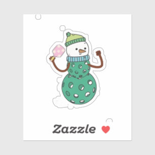Pickleball Snowman Funny Christmas Xmas 