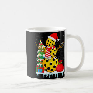 Pickleball snowman - funny pickleball christmas, coffee mug