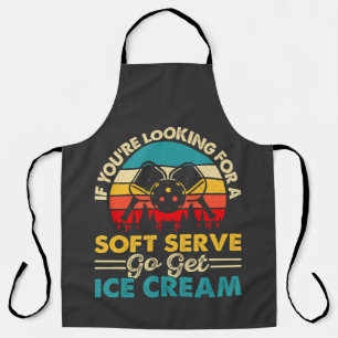 Pickleball Soft Serve Funny Sports Pun Apron