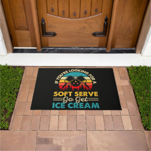 Pickleball Soft Serve Funny Sports Pun Doormat