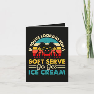 Pickleball Soft Serve Funny Sports Pun Holiday Card