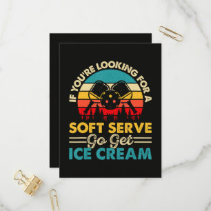 Pickleball Soft Serve Funny Sports Pun Invitation Postcard