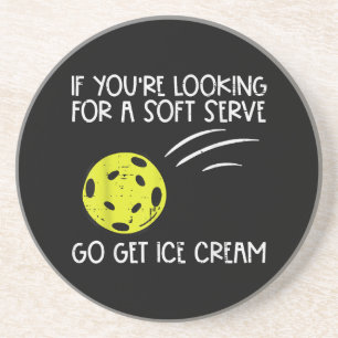 Pickleball Soft Serve Get Ice Cream Pickle Ball Me Coaster