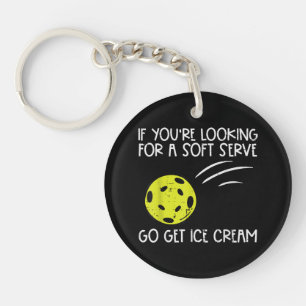 Pickleball Soft Serve Get Ice Cream Pickle Ball Me Key Ring