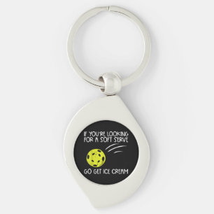 Pickleball Soft Serve Get Ice Cream Pickle Ball Me Key Ring