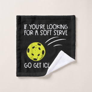 Pickleball Soft Serve Get Ice Cream Pickle Ball Me Wash Cloth