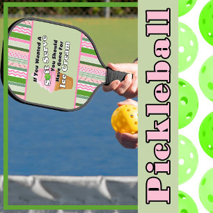 Pickleball Soft Serve? Strawberry Ice Cream  Paddle