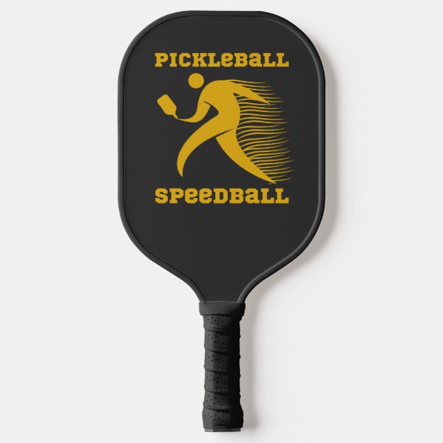 Pickleball Speedball player with speed Pickleball Paddle (Front)