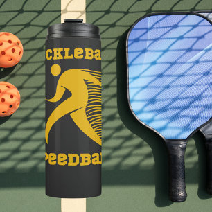 Pickleball Speedball player with speed Thermal Tumbler