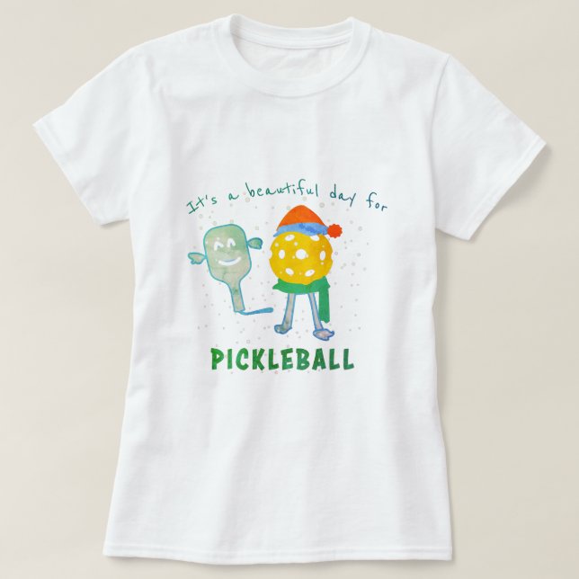 Pickleball Sport Funny Cool Trendy Pickleball Day  T-Shirt (Design Front)