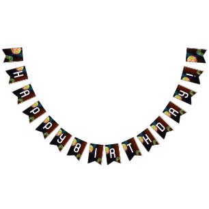 Pickleball Sports Neon Theme Disco ball Party Bunting