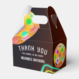 Pickleball Sports Neon Theme Disco ball Party Favour Box