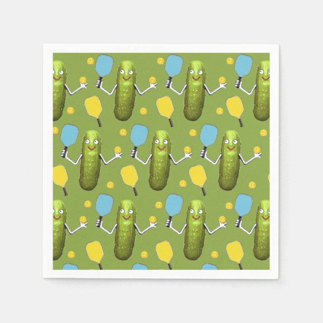 Pickleball Sports Party Napkin (Front)