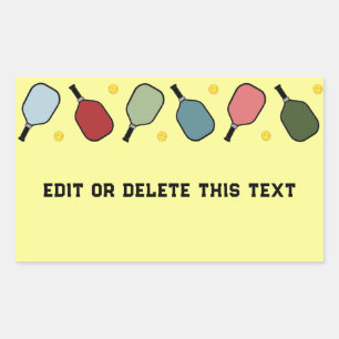 Pickleball Sports Rectangular Sticker