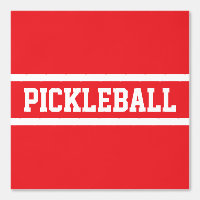 PICKLEBALL Sporty Bold Bright Red White Stripes