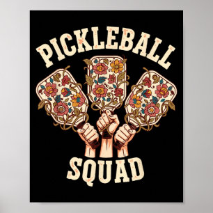 Pickleball squad funny pickleball team women girl poster