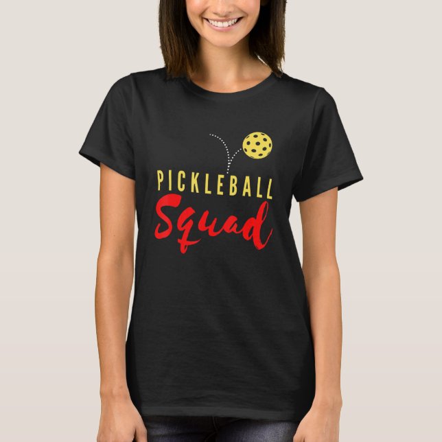 Pickleball Squad Paddleball Crew Lover Team Softba T-Shirt (Front)