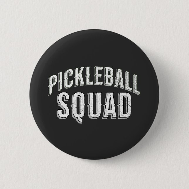 Pickleball Squad Team Tournament 6 Cm Round Badge (Front)