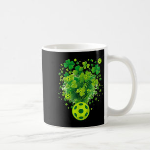 Pickleball st. patricks day shamrock clover coffee mug