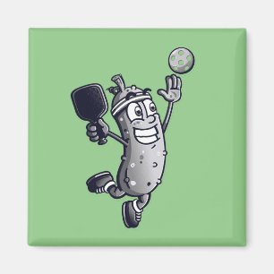 Pickleball Star on Green Magnet