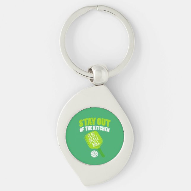 Pickleball - Stay Out Of The Kitchen Key Ring (Front)