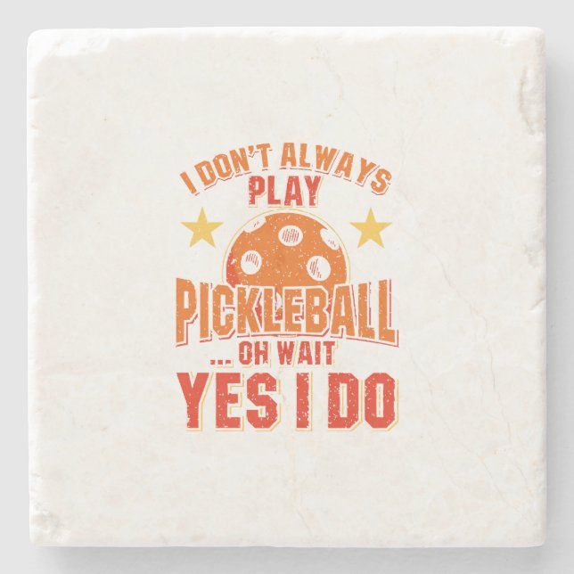 Pickleball  stone coaster (Front)