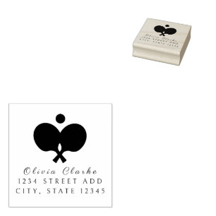 Pickleball Stylish Script Rubber Stamp
