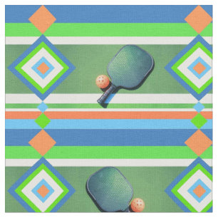 Pickleball Summer Stripes, Pickleball Paddles Fabric