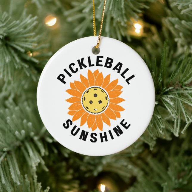 Pickleball sunshine ceramic ornament (Tree)