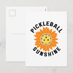 Pickleball sunshine holiday postcard